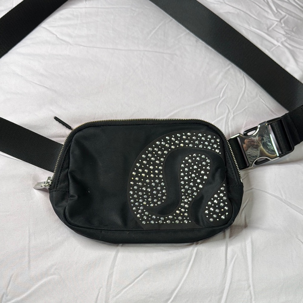 Lululemon Black Rhinestone Belt Bag